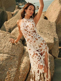White Crochet Dress