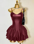 Metallic Frill Mini Dress