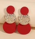Red and Gold Flowing Earring